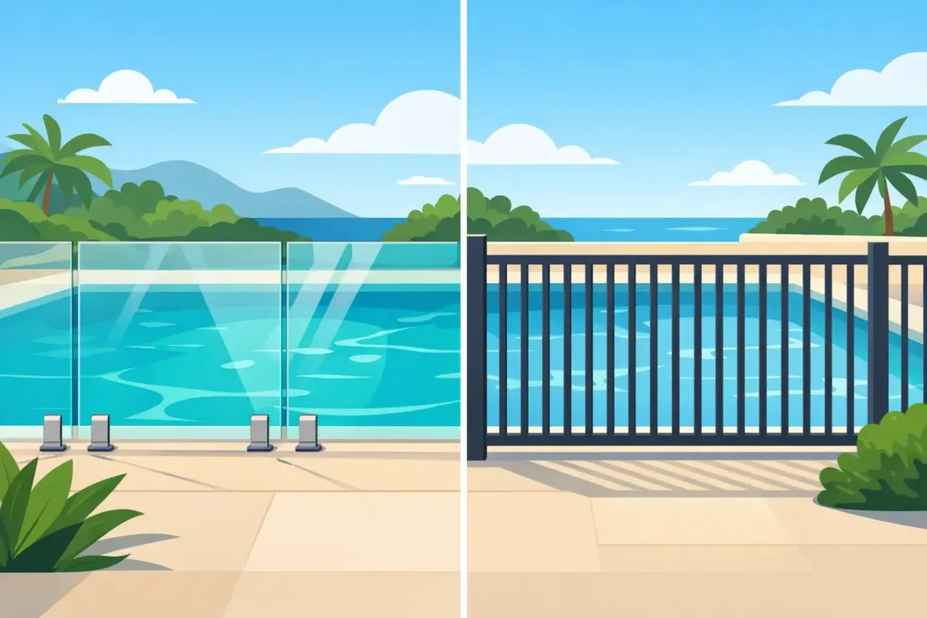 Glass vs Aluminium Pool Fencing