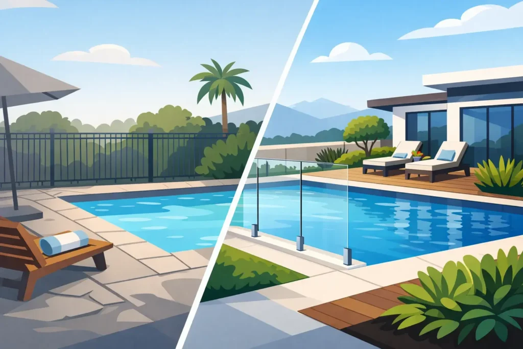 A Glass Pool Fence Makeover Example That Works