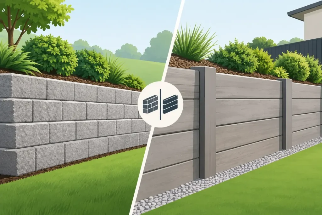 Retaining Wall Versus Concrete Sleepers Compared