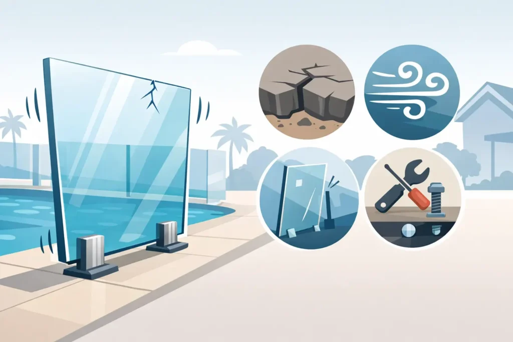 What Causes Glass Fence Wobble? 7 Common Reasons