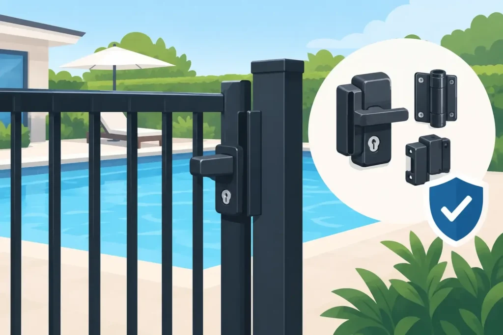 Choosing Compliant Pool Gate Hardware Safely