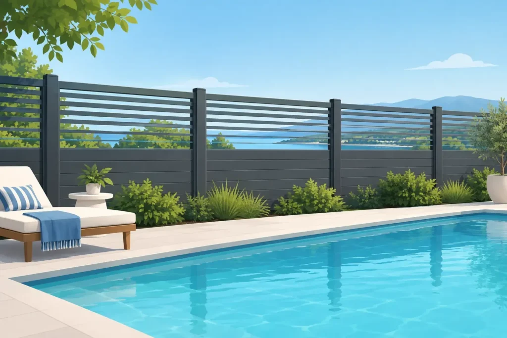 Pool Privacy Fencing That Keeps Views Open